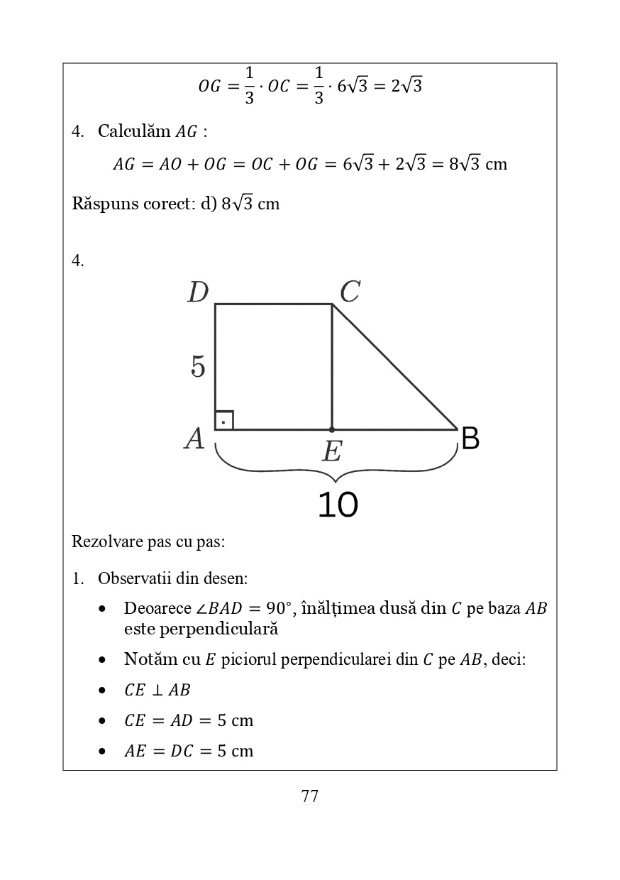 30 Teste de Antrenament pentru Evaluarea Națională la Matematică