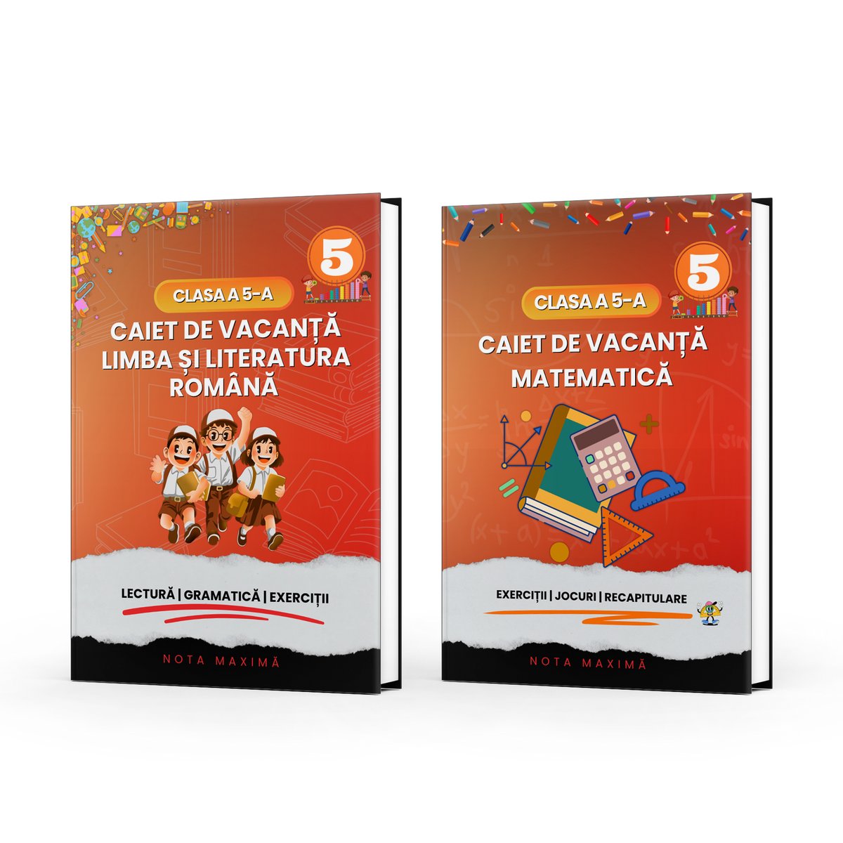Pachet Caiete de vacanță clasa a V-a — Română și Matematică