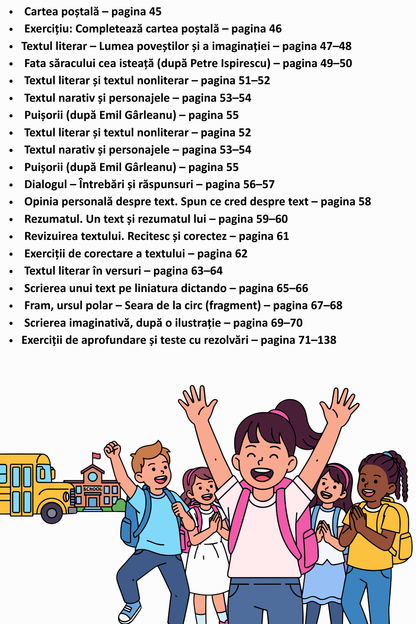 Clasa a III-a – Limba și Literatura Română