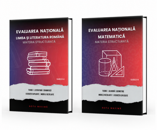 Pachet Evaluarea Națională – Clasa a VIII-a| Română + Matematică