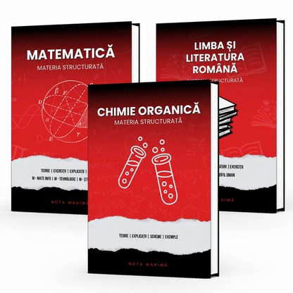 Pachet Bacalaureat | Chimie Organică + Română + Matematică