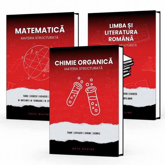 Pachet Bacalaureat | Chimie Organică + Română + Matematică