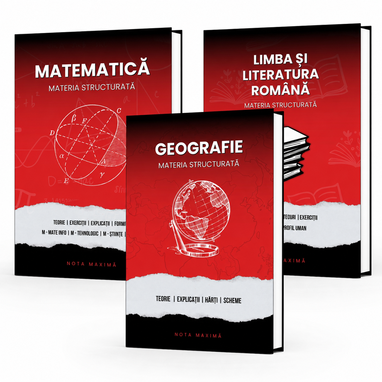 Pachet Bacalaureat | Geografie + Română + Matematică