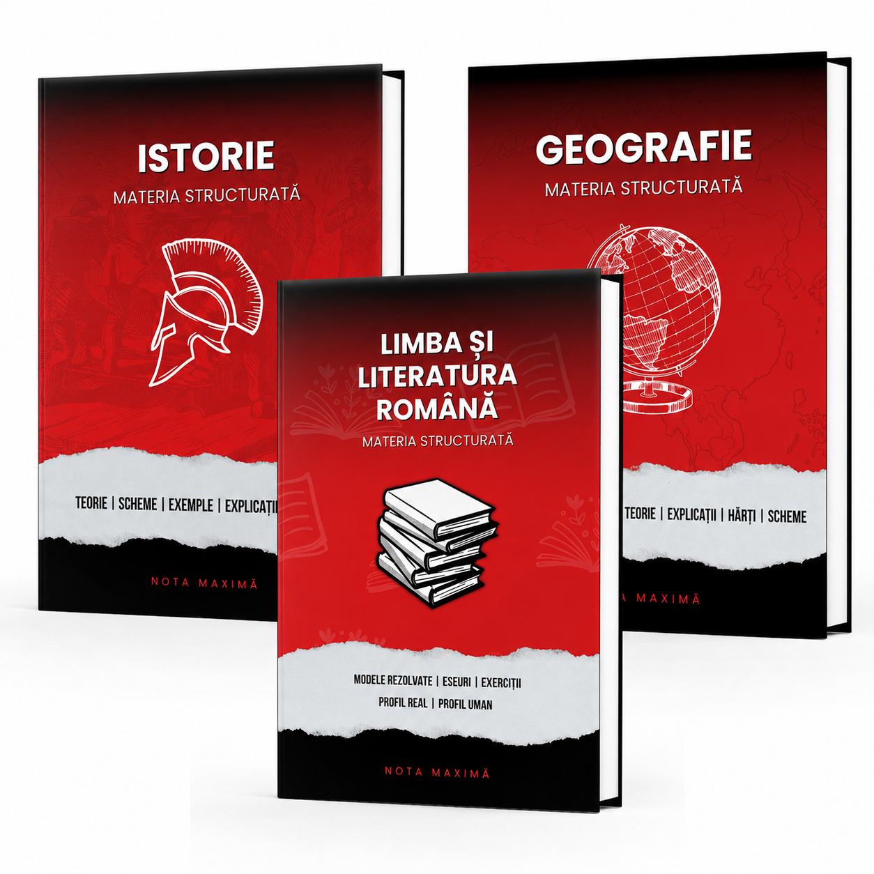 Pachet Bacalaureat | Română + Istorie + Geografie