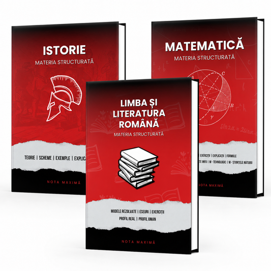 Pachet Bacalaureat | Română + Matematică + Istorie