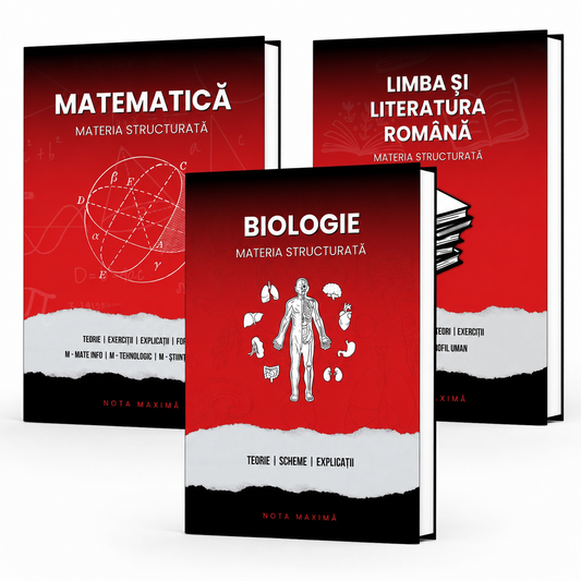 Pachet Bacalaureat | Biologie 11-12 + Română + Matematică
