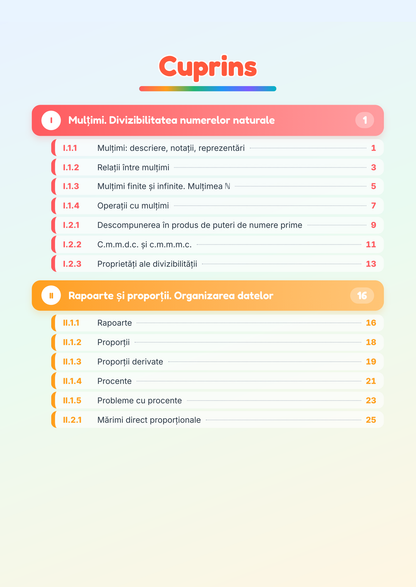 Caiet de vacanță – Matematică, clasa a 6-a