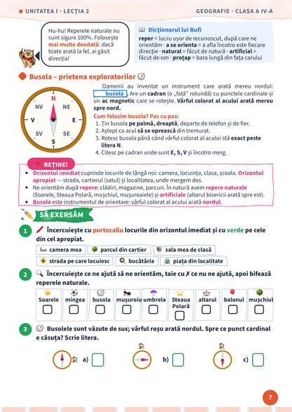 Lecția „Orizontul apropiat. Orientarea” – pagina 7