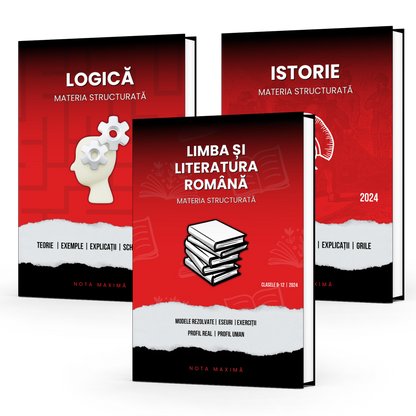 Pachet Bacalaureat | Logică + Română + Istorie - Nota Maximă