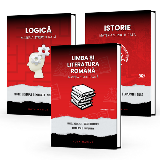 Pachet Bacalaureat | Logică + Română + Istorie - Nota Maximă