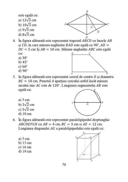 30 Teste de Antrenament pentru Evaluarea Națională la Matematică