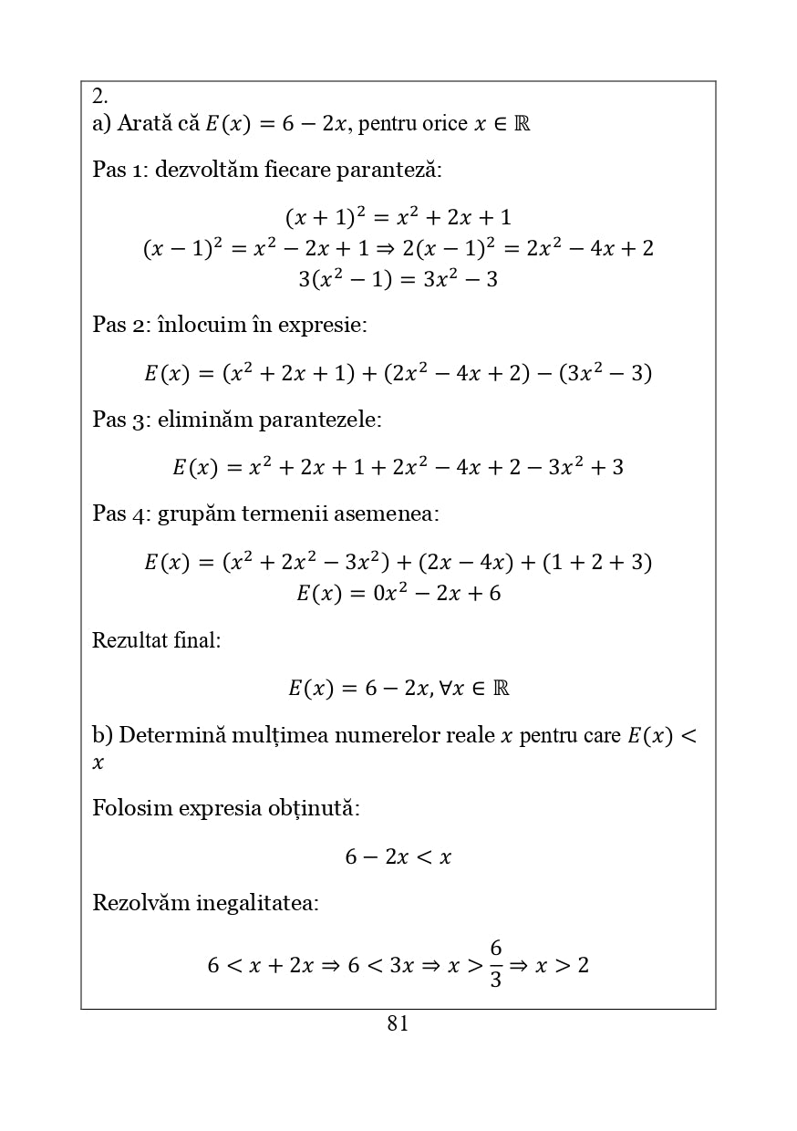 30 Teste de Antrenament pentru Evaluarea Națională la Matematică