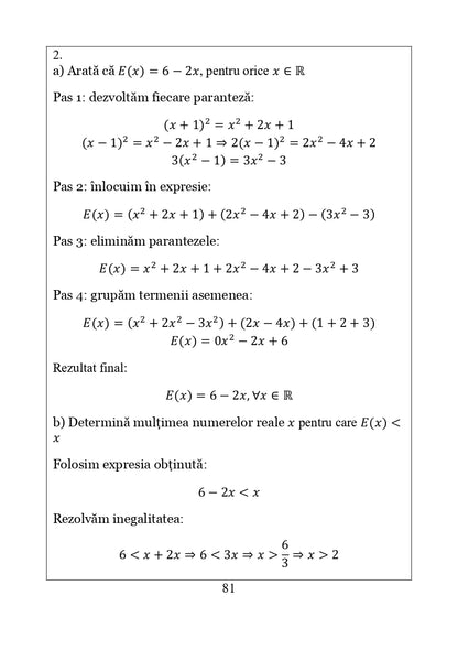 30 Teste de Antrenament pentru Evaluarea Națională la Matematică