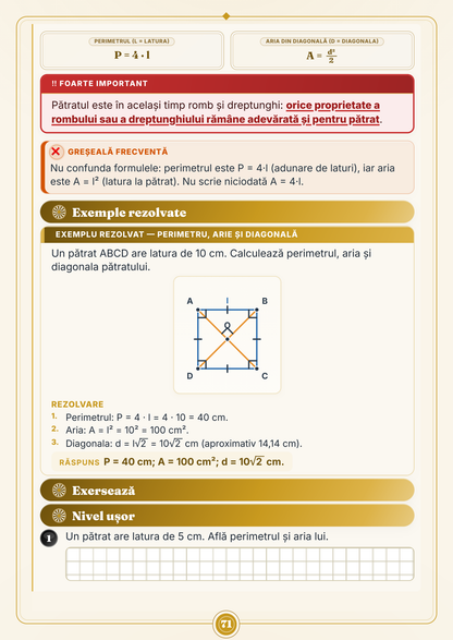 Caiet de vacanță – Matematică, clasa a 7-a