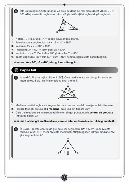 Caiet de vacanță – Matematică, clasa a 6-a