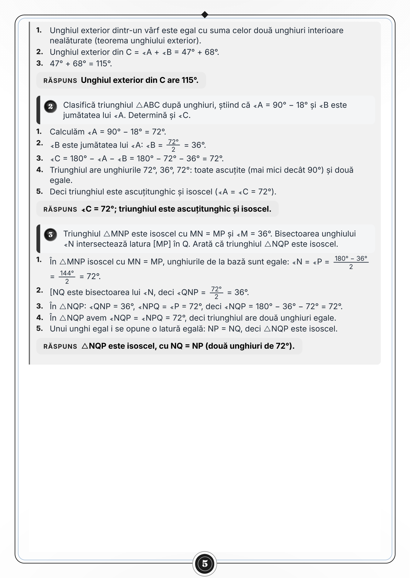 Caiet de vacanță – Matematică, clasa a 6-a