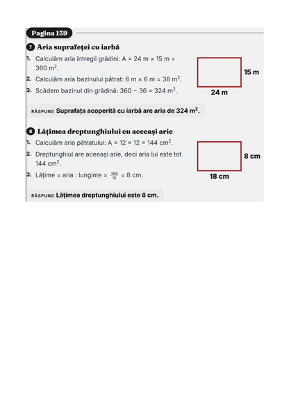 Caiet de vacanță – Matematică, clasa a 5-a
